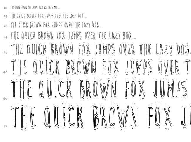 Cute Cartoon font waterfall